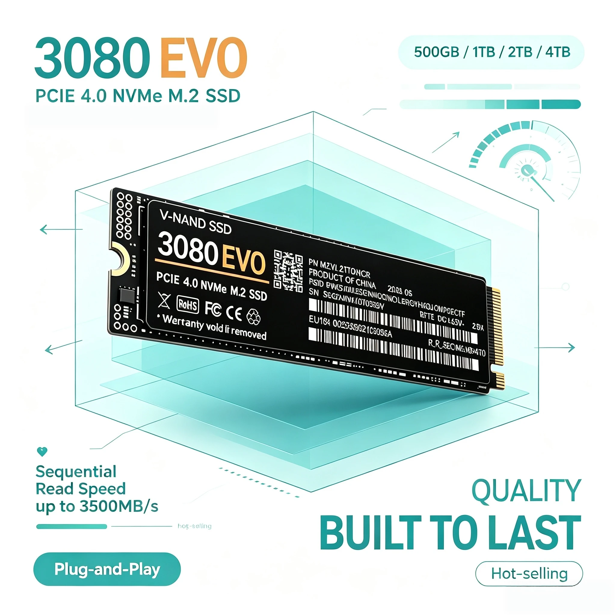 M.2 Nvme 4Tb Pcie 4.0 Ssd - 3080 EVO M.2 NVMe SSD 3500MB/s