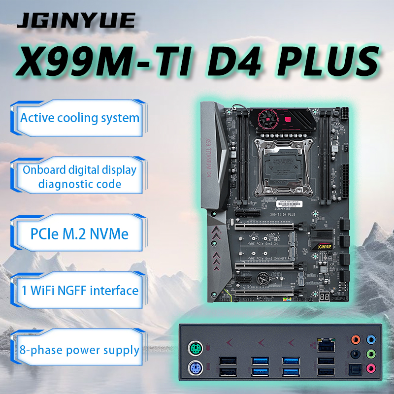 X99 Dual Cpu Motherboard Combo - JGINYUE X99 moederbord Intel LGA 2011-3