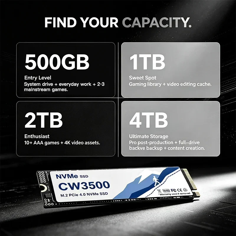 CW3500 NVMe SSD, 7300 MB/s, PC - M.2 Nvme 4Tb Pcie 4.0 Ssd recensie en prijs