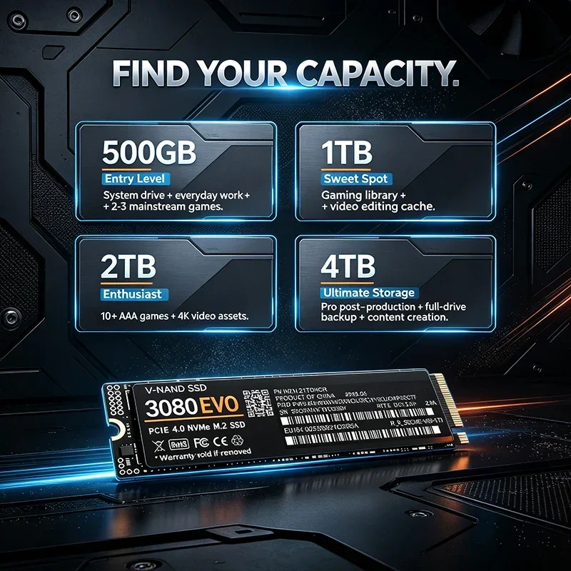 3080 EVO 1TB 2TB 4TB M.2 NVMe  - M.2 Nvme 4Tb Pcie 4.0 Ssd recensie en prijs