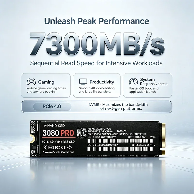 Gaming Office Laptop PC 3080 P - M.2 Nvme 4Tb Pcie 4.0 Ssd recensie en prijs